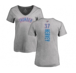 NBA Women's Nike Oklahoma City Thunder #37 Kevin Hervey Ash Backer T-Shirt