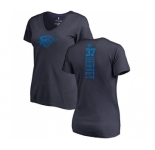 NBA Women's Nike Oklahoma City Thunder #37 Kevin Hervey Navy Blue One Color Backer Slim-Fit V-Neck T-Shirt