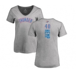 NBA Women's Nike Oklahoma City Thunder #40 Shawn Kemp Ash Backer T-Shirt