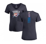NBA Women's Nike Oklahoma City Thunder #5 Devon Hall Navy Blue Backer T-Shirt