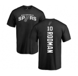NBA Nike San Antonio Spurs #10 Dennis Rodman Black Backer T-Shirt