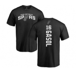 NBA Nike San Antonio Spurs #16 Pau Gasol Black Backer T-Shirt