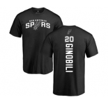 NBA Nike San Antonio Spurs #20 Manu Ginobili Black Backer T-Shirt