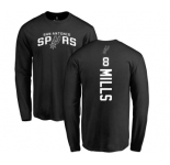 NBA Nike San Antonio Spurs #8 Patty Mills Black Backer Long Sleeve T-Shirt