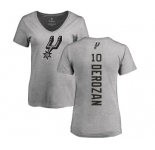 NBA Women's Nike San Antonio Spurs #10 DeMar DeRozan Ash Backer T-Shirt