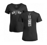 NBA Women's Nike San Antonio Spurs #11 Bryn Forbes Black Backer T-Shirt