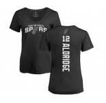 NBA Women's Nike San Antonio Spurs #12 LaMarcus Aldridge Black Backer T-Shirt
