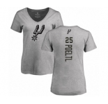 NBA Women's Nike San Antonio Spurs #25 Jakob Poeltl Ash Backer T-Shirt