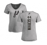 NBA Women's Nike San Antonio Spurs #44 George Gervin Ash Backer T-Shirt