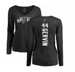 NBA Women's Nike San Antonio Spurs #44 George Gervin Black Backer Long Sleeve T-Shirt