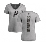 NBA Women's Nike San Antonio Spurs #50 David Robinson Ash Backer T-Shirt