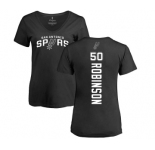 NBA Women's Nike San Antonio Spurs #50 David Robinson Black Backer T-Shirt