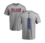 NHL Adidas Edmonton Oilers #1 Laurent Brossoit Ash Backer T-Shirt