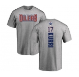 NHL Adidas Edmonton Oilers #17 Jari Kurri Ash Backer T-Shirt