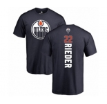 NHL Adidas Edmonton Oilers #22 Tobias Rieder Navy Blue Backer T-Shirt
