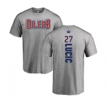 NHL Adidas Edmonton Oilers #27 Milan Lucic Ash Backer T-Shirt