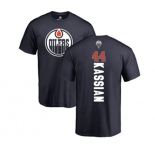 NHL Adidas Edmonton Oilers #44 Zack Kassian Navy Blue Backer T-Shirt