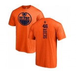 NHL Adidas Edmonton Oilers #46 Pontus Aberg Orange One Color Backer T-Shirt