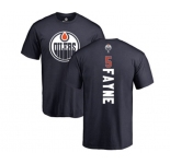 NHL Adidas Edmonton Oilers #5 Mark Fayne Navy Blue Backer T-Shirt