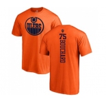 NHL Adidas Edmonton Oilers #75 Evan Bouchard Orange One Color Backer T-Shirt