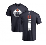 NHL Adidas Edmonton Oilers #83 Matt Benning Navy Blue Backer T-Shirt