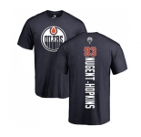 NHL Adidas Edmonton Oilers #93 Ryan Nugent-Hopkins Navy Blue Backer T-Shirt
