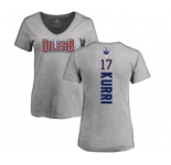NHL Women Adidas Edmonton Oilers #17 Jari Kurri Ash Backer T-Shirt