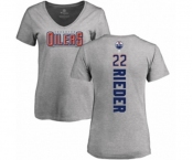 NHL Women Adidas Edmonton Oilers #22 Tobias Rieder Ash Backer T-Shirt