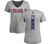 NHL Women Adidas Edmonton Oilers #25 Darnell Nurse Ash Backer T-Shirt