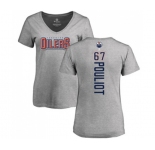 NHL Women Adidas Edmonton Oilers #67 Benoit Pouliot Ash Backer T-Shirt