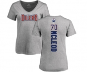 NHL Women Adidas Edmonton Oilers #70 Ryan McLeod Ash Backer T-Shirt