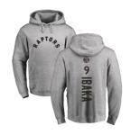 NBA Nike Toronto Raptors #9 Serge Ibaka Ash Backer Pullover Hoodie