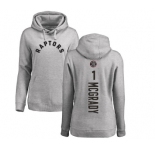 NBA Women's Nike Toronto Raptors #1 Tracy Mcgrady Ash Backer Pullover Hoodie
