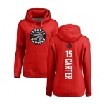 NBA Women's Nike Toronto Raptors #15 Vince Carter Red Backer Pullover Hoodie