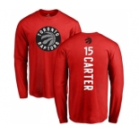 NBA Nike Toronto Raptors #15 Vince Carter Red Backer Long Sleeve T-Shirt
