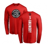 NBA Nike Toronto Raptors #3 OG Anunoby Red Backer Long Sleeve T-Shirt