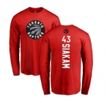 NBA Nike Toronto Raptors #43 Pascal Siakam Red Backer Long Sleeve T-Shirt
