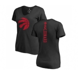 NBA Women's Nike Toronto Raptors #2 Kawhi Leonard Black One Color Backer Slim-Fit V-Neck T-Shirt