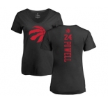 NBA Women's Nike Toronto Raptors #24 Norman Powell Black One Color Backer Slim-Fit V-Neck T-Shirt