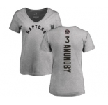 NBA Women's Nike Toronto Raptors #3 OG Anunoby Ash Backer T-Shirt