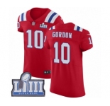 Men's Nike New England Patriots #10 Josh Gordon Red Alternate Vapor Untouchable Elite Player Super Bowl LIII Bound NFL Jersey