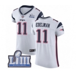 Men's Nike New England Patriots #11 Julian Edelman White Vapor Untouchable Elite Player Super Bowl LIII Bound NFL Jersey