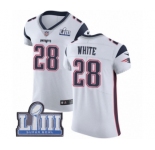 Men's Nike New England Patriots #28 James White Vapor Untouchable Elite Player Super Bowl LIII Bound NFL Jersey