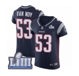 Men's Nike New England Patriots #53 Kyle Van Noy Navy Blue Team Color Vapor Untouchable Elite Player Super Bowl LIII Bound NFL Jersey