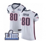 Men's Nike New England Patriots #80 Irving Fryar White Vapor Untouchable Elite Player Super Bowl LIII Bound NFL Jersey