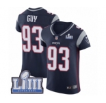 Men's Nike New England Patriots #93 Lawrence Guy Navy Blue Team Color Vapor Untouchable Elite Player Super Bowl LIII Bound NFL Jersey