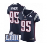 Men's Nike New England Patriots #95 Derek Rivers Navy Blue Team Color Vapor Untouchable Elite Player Super Bowl LIII Bound NFL Jersey