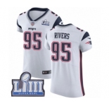 Men's Nike New England Patriots #95 Derek Rivers White Vapor Untouchable Elite Player Super Bowl LIII Bound NFL Jersey
