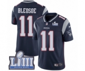 Men's Nike New England Patriots #11 Drew Bledsoe Navy Blue Team Color Vapor Untouchable Limited Player Super Bowl LIII Bound NFL Jersey