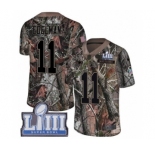 Men's Nike New England Patriots #11 Julian Edelman Camo Rush Realtree Limited Super Bowl LIII Bound NFL Jersey